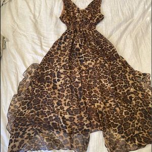 Ocelot print summer dress